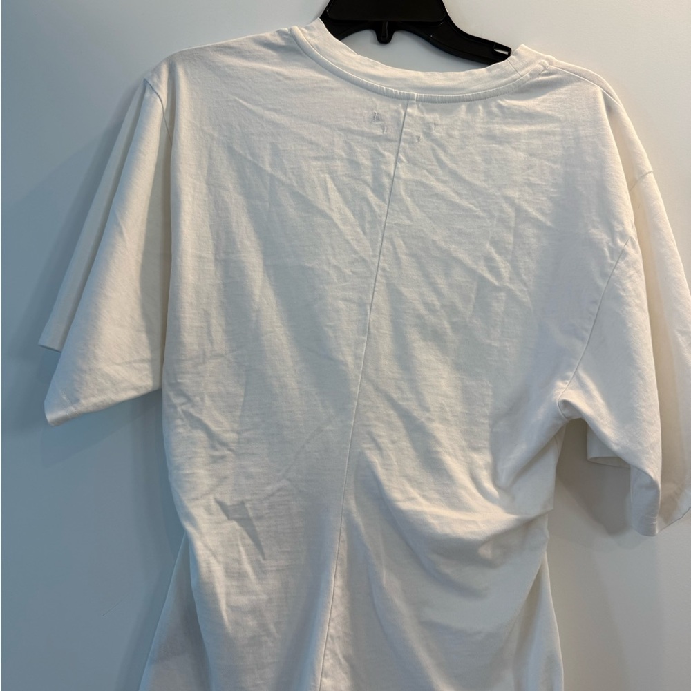 Isabel Marant Cream Twist-Front Short Sleeve Tee - Picture 2 of 4